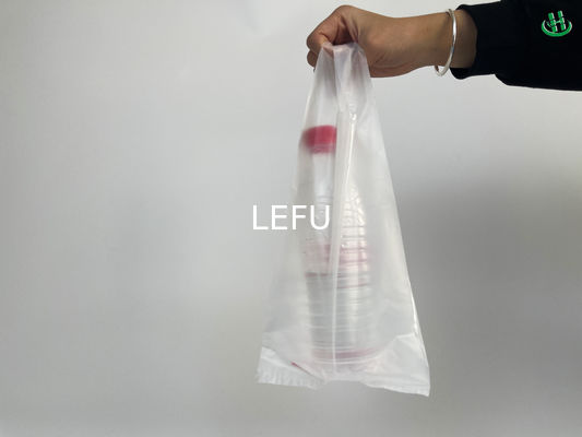 Populer Disesuaikan HDPE Supermarket T-Shirt Jelas Kantong Kemasan Dengan Logo