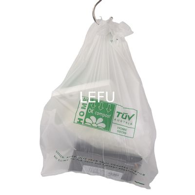 Saco biodegradável de plástico PBAT/PLA/amido com cor verde e tamanho personalizável