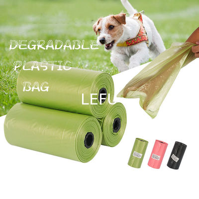 Wastebasket Liners Biodegradable Plastic Bags With Handles For Home And Office Flexo Printing Surface Handling