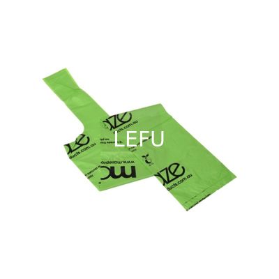 Green White Biodegradable Plastic Bags Transparent Thickness Custom Compostable Clear Bags