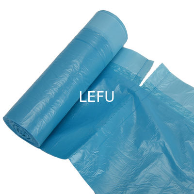 Hand Held Pull Rope Custom Plastic Bag Roll Packaging For Household Drawstring Garbage Bag