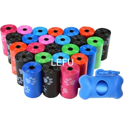 Plastic Doggy Scent Zero Waste Dog Poop Bags / Compostable Poop Bags Portable Biodegradable