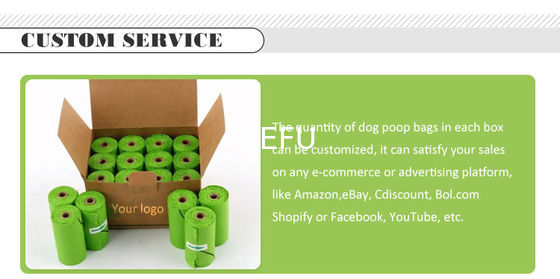 Plastic Doggy Scent Zero Waste Dog Poop Bags / Compostable Poop Bags Portable Biodegradable