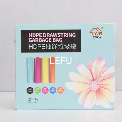 Food Package Drawstring Garbage Bag with Straight Hair Design and Flexo Printing