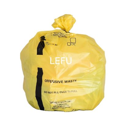 Customized PE Medical Biohazard Waste Bags Perfect Mechanical Resistance And Opacity For Hospital