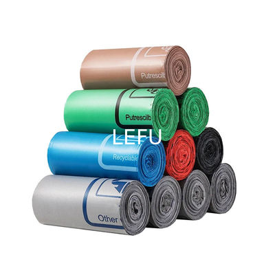 Recycled Materials PE Plastic Star Seal Trash Bags On Roll For Eco Friendly Living