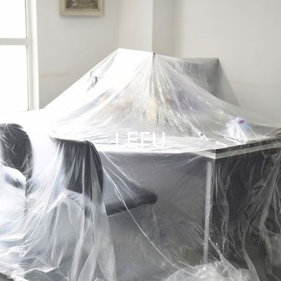 Portable Transparent Chair Furniture Sofa Dust Cover with Green and Customized Logo