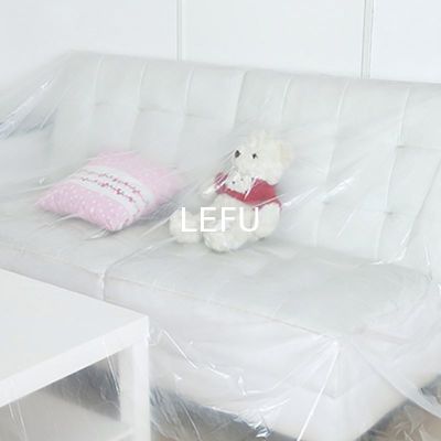 Portable Transparent Chair Furniture Sofa Dust Cover with Green and Customized Logo