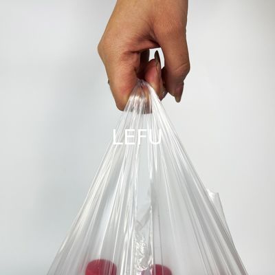 Beige Produce Bags On A Roll For Household Keep Fruits And Vegetables Fresh In Freezer Packaging