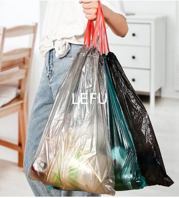 OK Compost Certified Drawstring Saco de lixo de plástico em rolo Eliminação de resíduos ecológicos