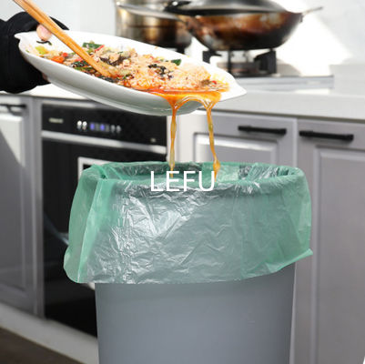 OK Compost Certified Drawstring Saco de lixo de plástico em rolo Eliminação de resíduos ecológicos