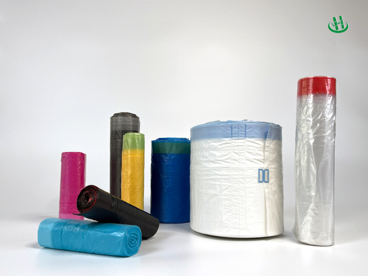 Wholesale HDPE Drawstring Trash Bags for Office & Household Use Customizable Logo Low Price