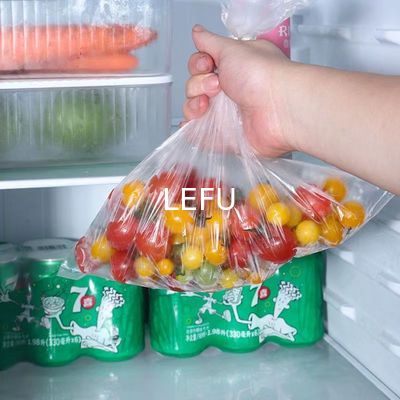 Flat Type Transparent HDPE LDPE Plastic Grocery Bag on Roll for Food Packaging
